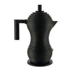 AlessiEspressokocher 3 Tassen Pulcina schwarz