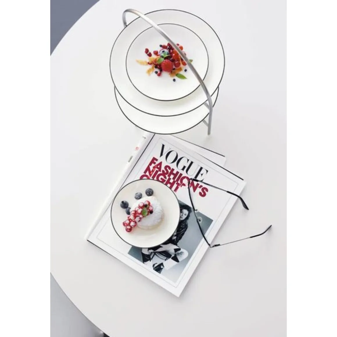 ASADessertteller D. 21 cm A Table Ligne noir