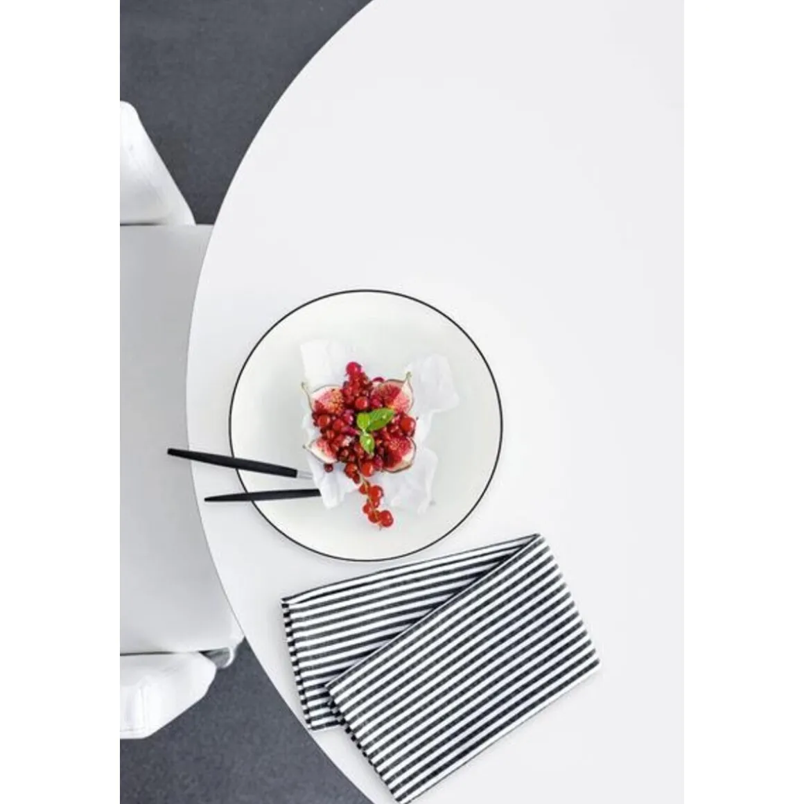 ASADessertteller D. 21 cm A Table Ligne noir