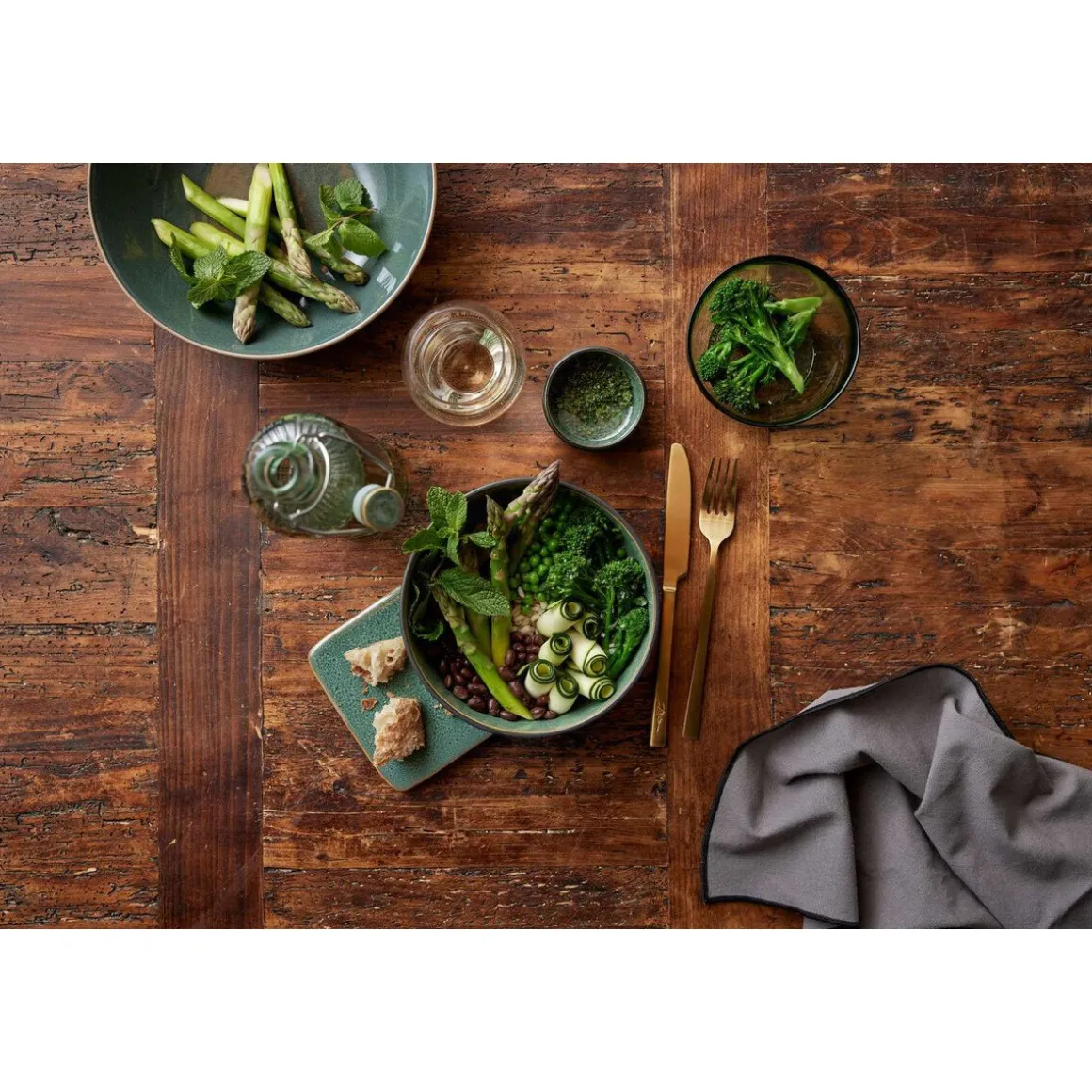 BitzPoké-/Ramenschüssel 18 cm schwarz/grün