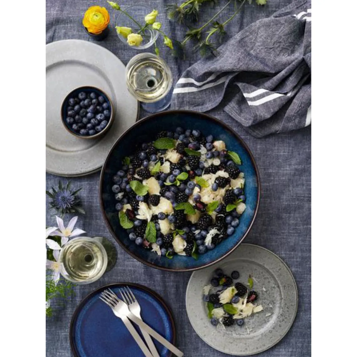 BitzSalat bowl 30cm black/darkblue