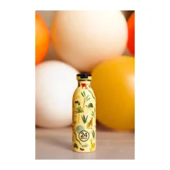 24bottlesTrinkflasche 0,5 l Jungle Friends gelb mit Sportdeckel