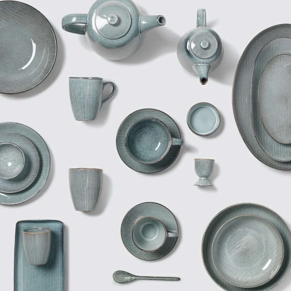 Broste CopenhagenTeller 35x12 cm Nordic Sea Soft Blue