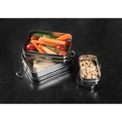 BrotzeitLunchbox 3in1 Edelstahl 18x13,5x8cm