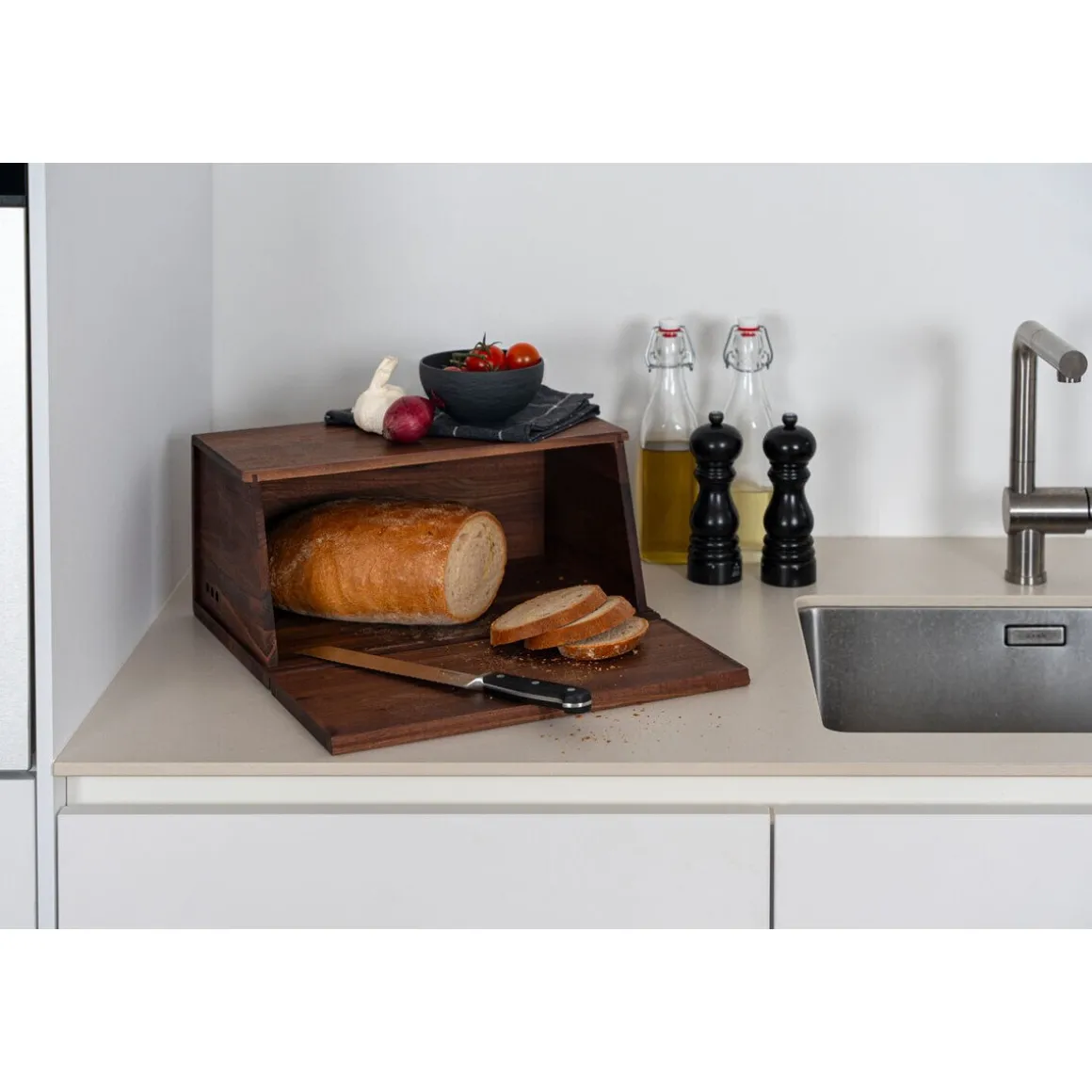 ContinentaBrotkasten 40x26x18,5 cm Walnuss