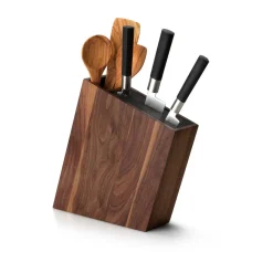 ContinentaMesserblock m. flex. Einsatz/Behälter Walnuss 31x8x24,5cm