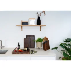 ContinentaMesserblock m. flex. Einsatz/Behälter Walnuss 31x8x24,5cm