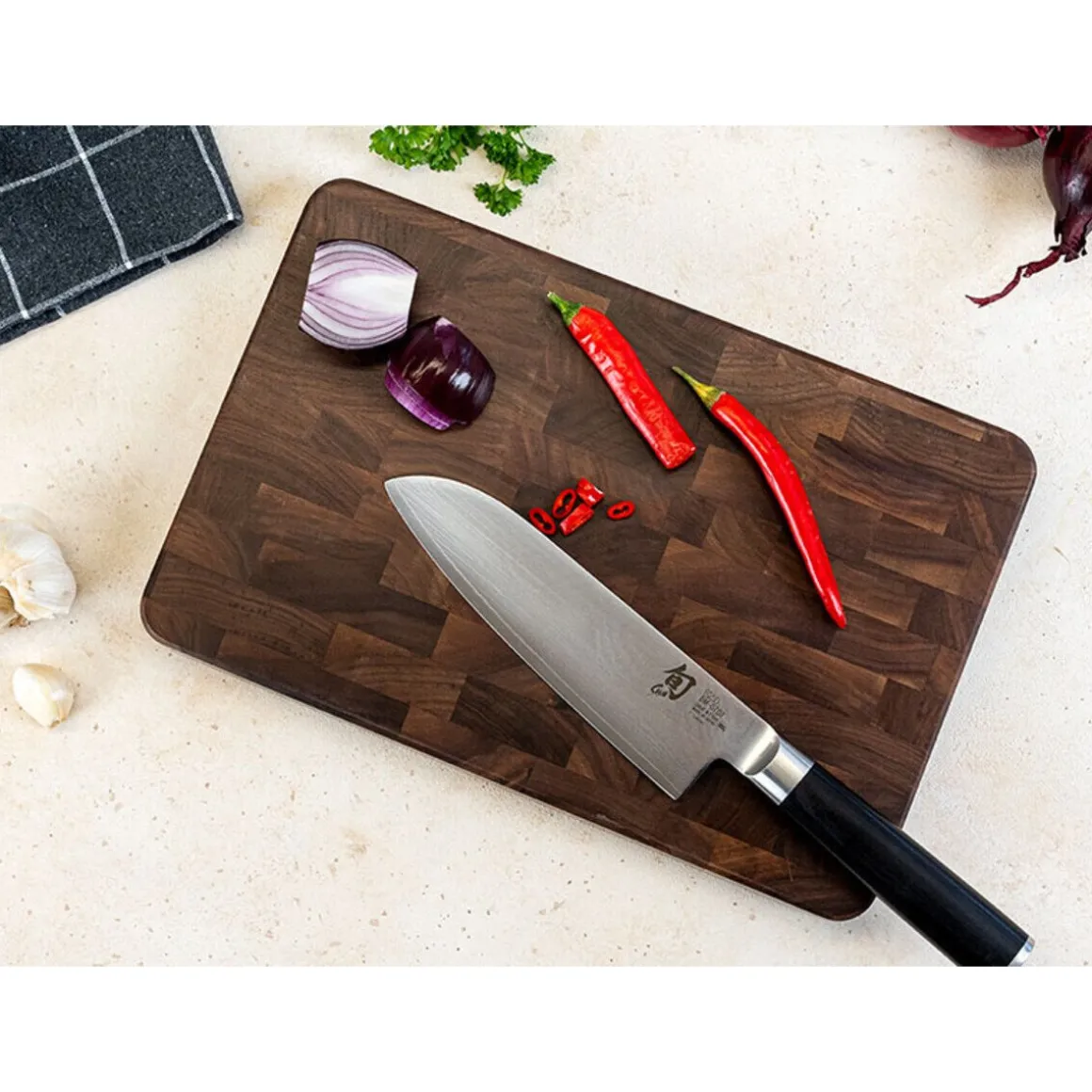 ContinentaSchneidebrett 33x22x3 cm Walnuss Stirnholz