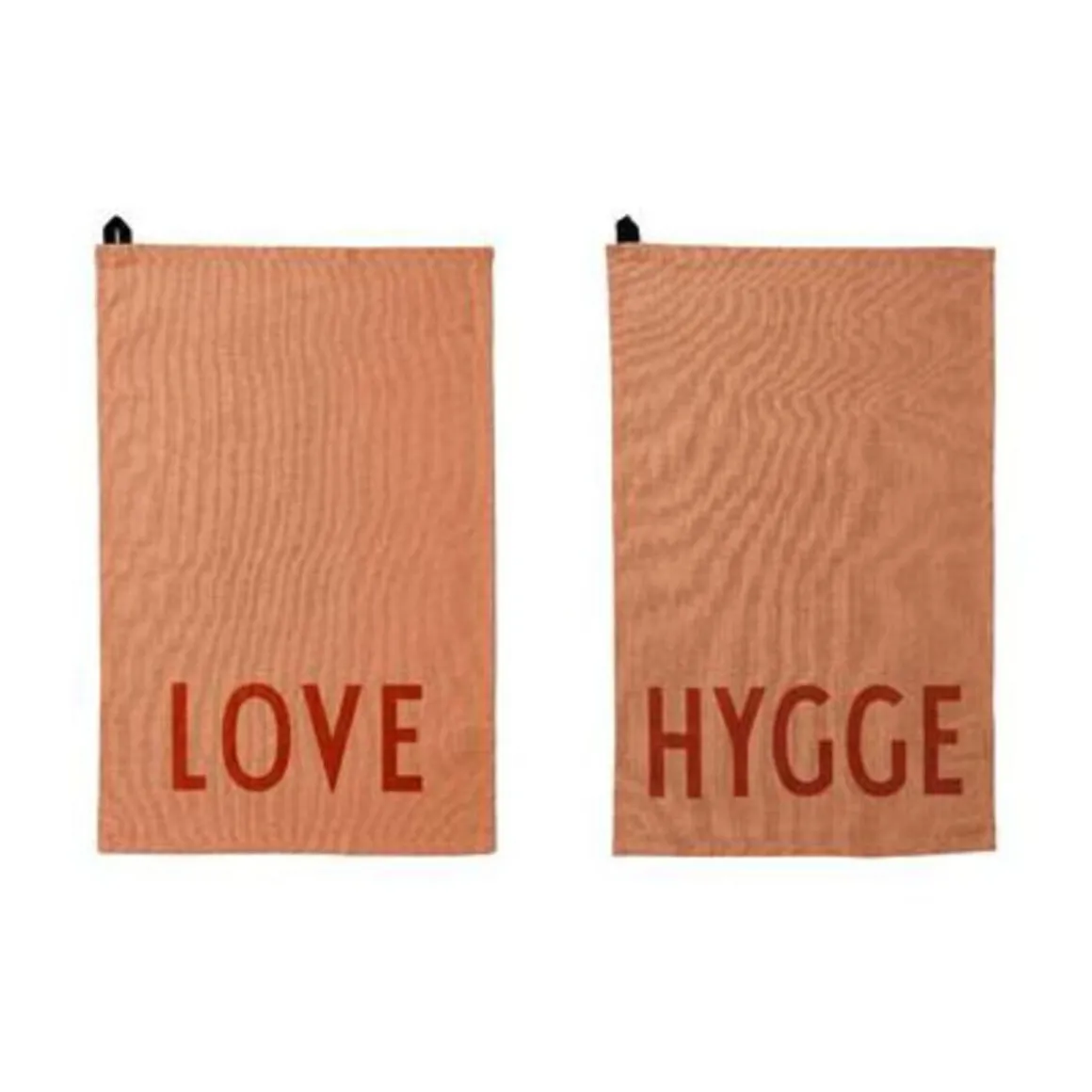 Design LettersGeschirrtuch 2er-Set Favourite Love Hygge beige