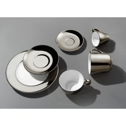 DibbernKaffee-Untertasse 14 cm Solid Color Platin