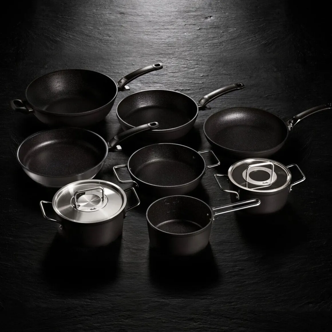 FisslerBratentopf mit Glasdeckel 28 cm Adamant schwarz