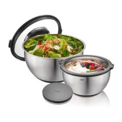 GefuSchüssel-Set 2tlg. mit Spritzschutzdeckel