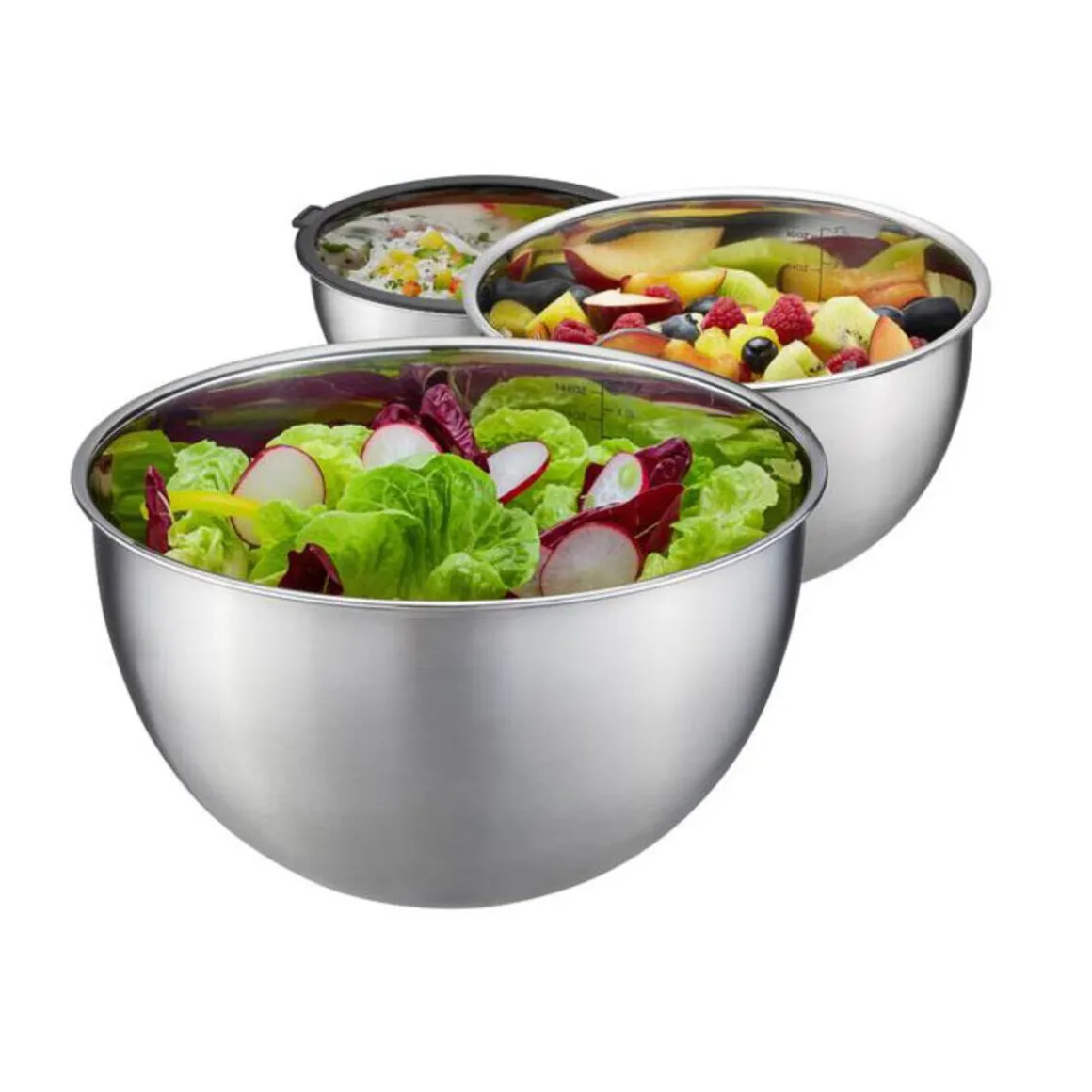 GefuSchüssel-Set 3-tlg. Mondi edelstahl