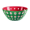 GuzziniSchüssel 25 cm Le Murrine rot/weiß/emerald
