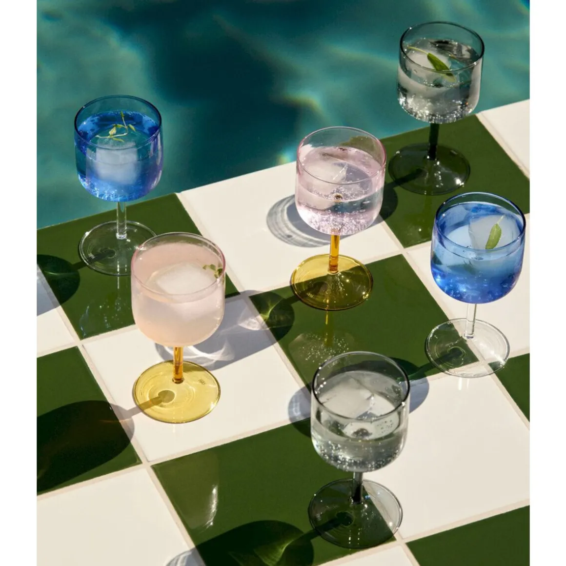 HayWeinglas 2er-Set Tint pink/gelb