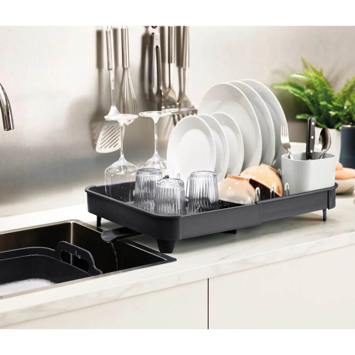 Joseph JosephAbtropfgestell Extend weiss/grau