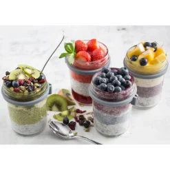 KilnerFrühstücksglas mit Deckel und Löffel 350ml