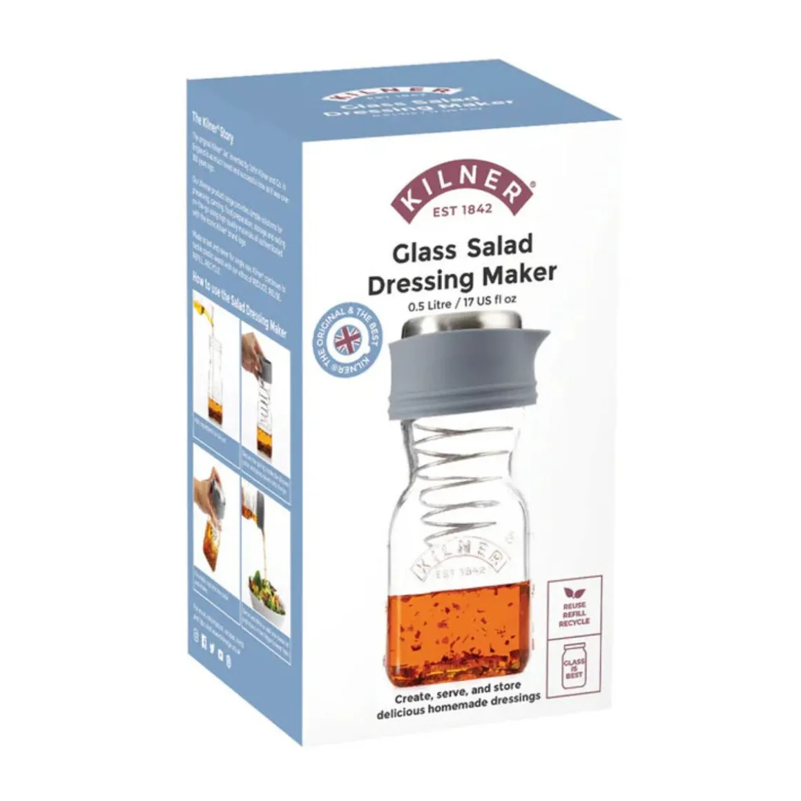 KilnerSalatdressing-Zubereiter 0,5 l klar