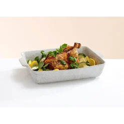 LadelleAuflaufform 39x26 cm Artisan hellgrau