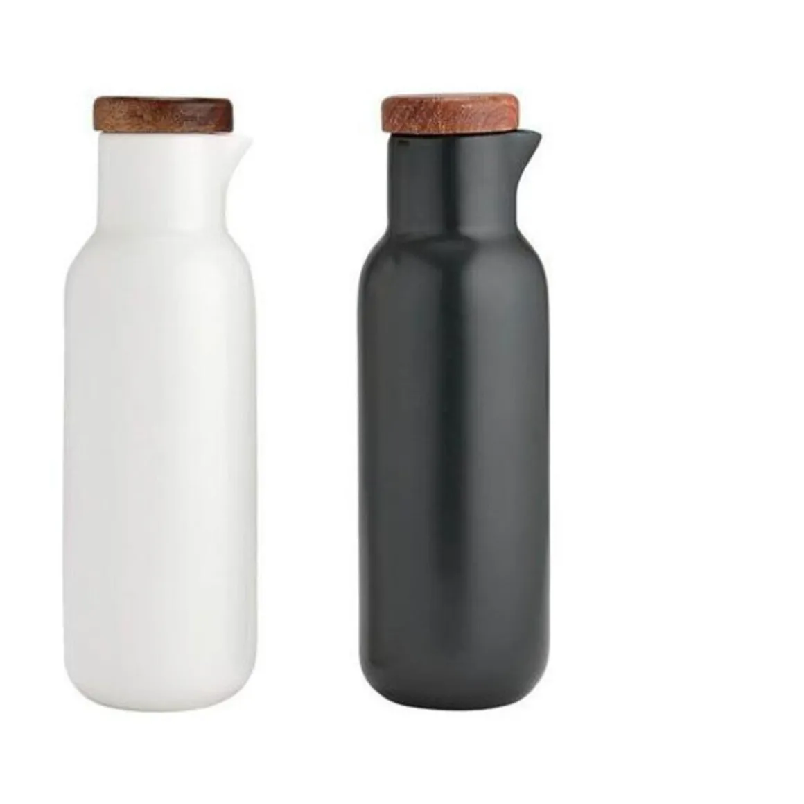 LadelleEssig / Öl Set Porzellan schwarz/weiss 320ml