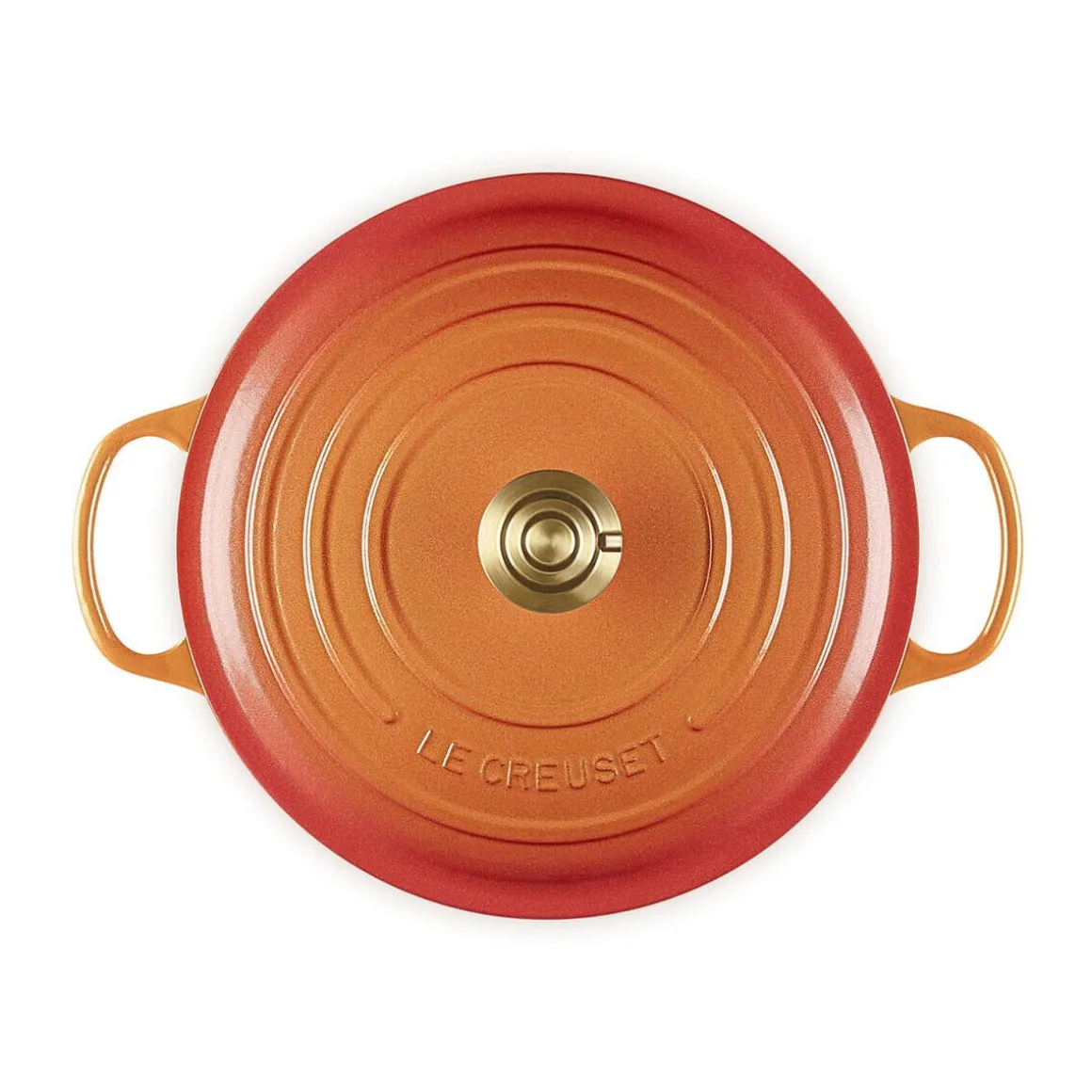 Le CreusetBräter mit Deckel 24 cm Signature Limited Edition Flamme Dorée