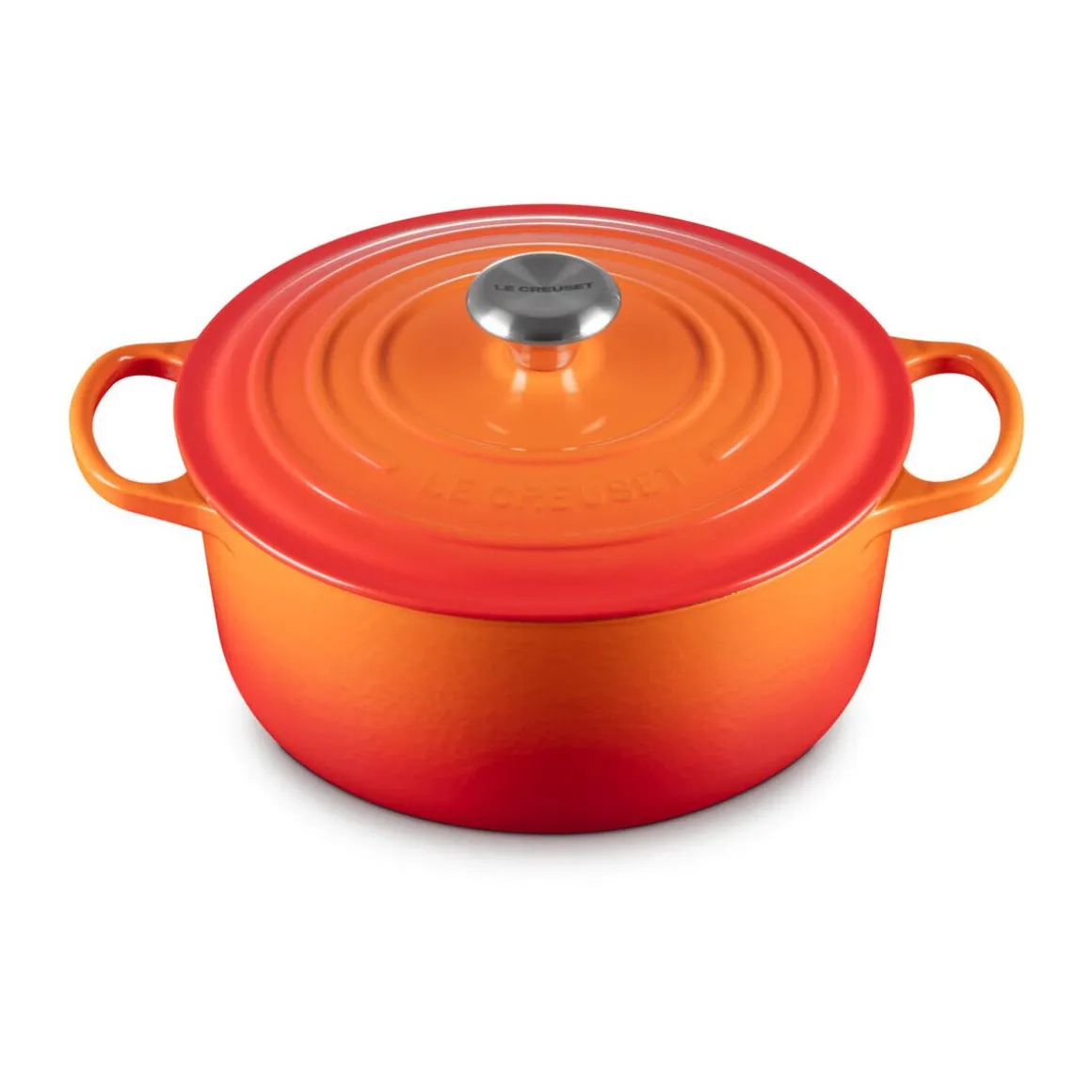 Le CreusetBräter mit Deckel 26 cm Signature Ofenrot