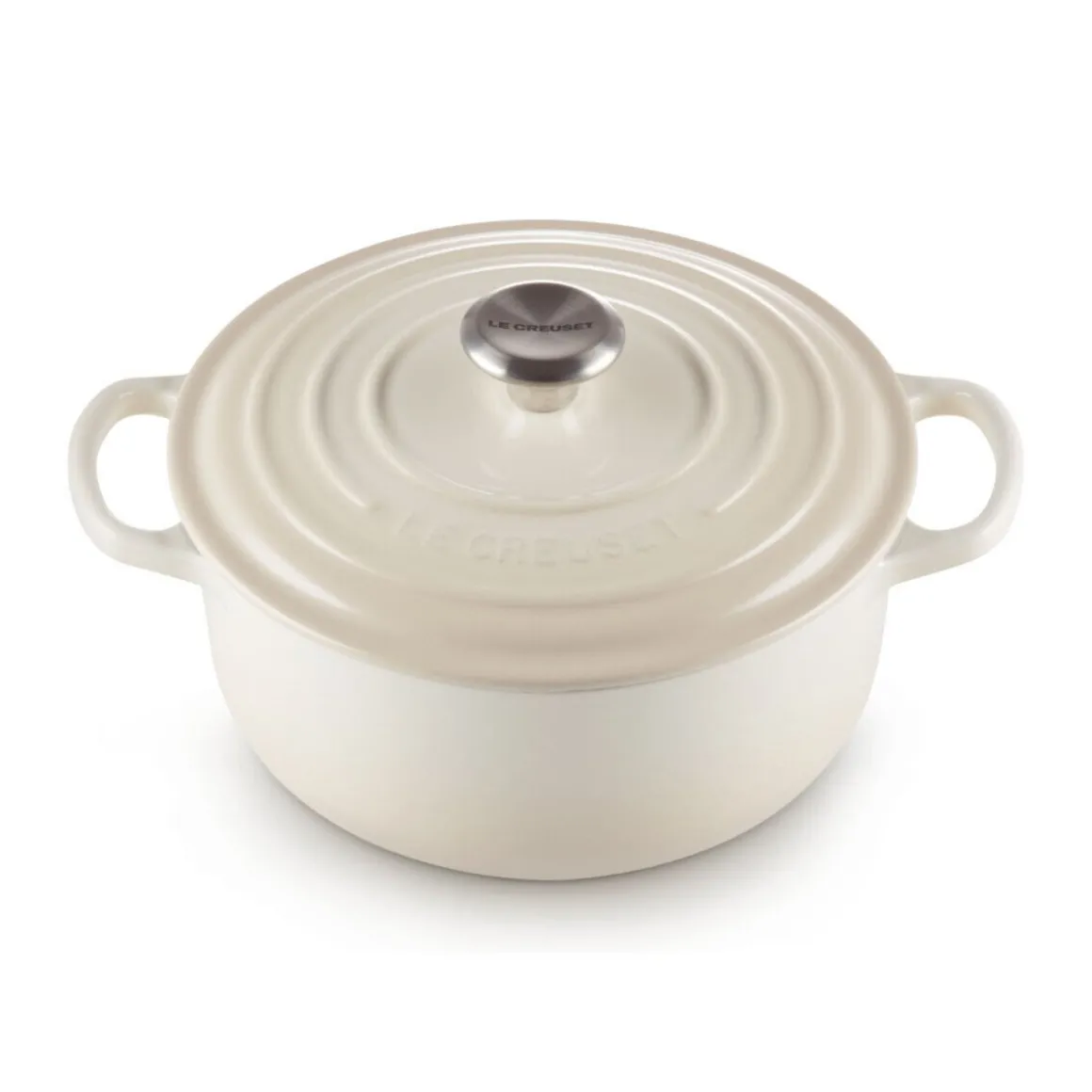 Le CreusetBräter mit Deckel 26 cm Signature Meringue