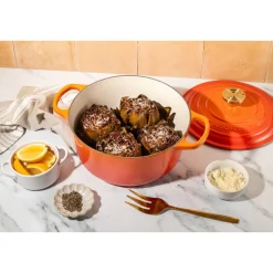 Le CreusetBräter mit Deckel 20 cm Signature Limited Edition Flamme Dorée