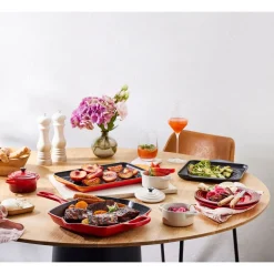 Le CreusetGrillplatte 38x21 cm Classic schwarz