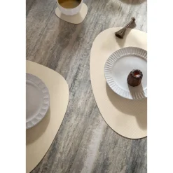 LINDDNAGlasuntersetzer 11x13 cm Curve Corduroy vanilla