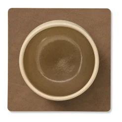 LINDDNAGlasuntersetzer 10x10 cm Square Nupo brown