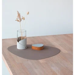 LINDDNATischset L 37x44 cm Curve Nupo clay brown