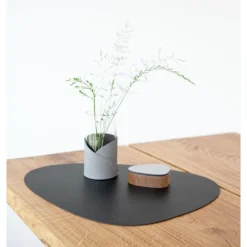 LINDDNATischset L 37x44 cm Curve Bull black