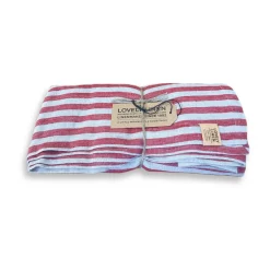 Lovely LinenTischdecke 145x250 cm Misty Edge Real Red