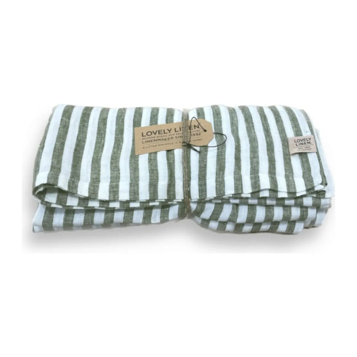 Lovely LinenTischdecke 145x300 cm Misty Edge Jeep Green