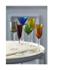 Lyngby GlasSchnapsglas 6er-Set Farben/Formen sortiert