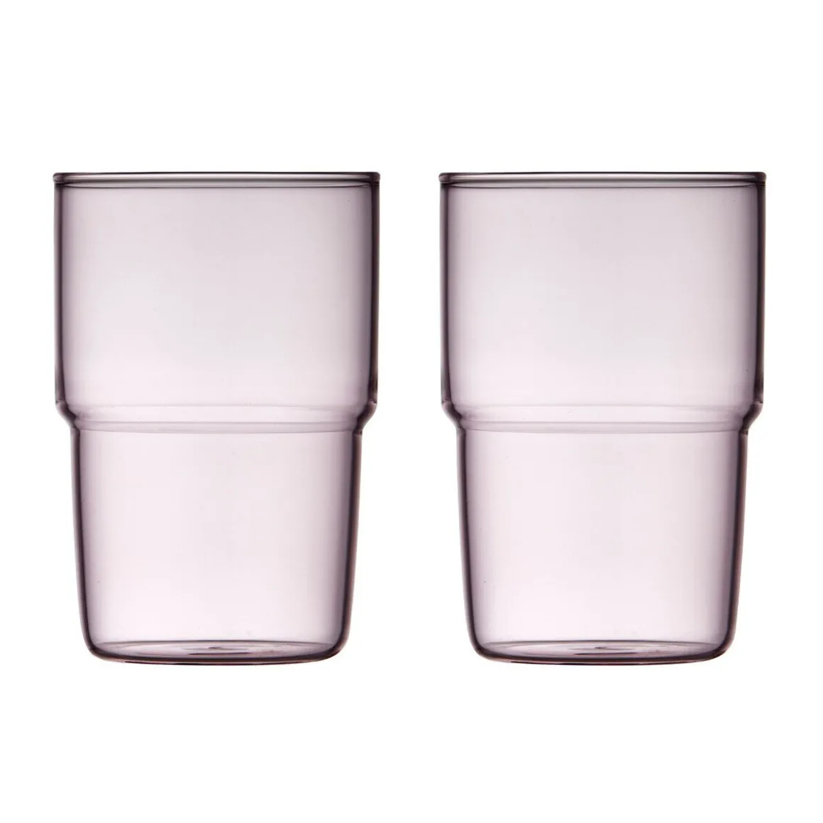 Lyngby GlasTrinkglas 2er-Set Torino pink