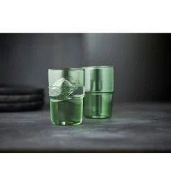 Lyngby GlasTrinkglas 2er-Set Torino grün