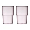 Lyngby GlasTrinkglas 2er-Set Torino pink