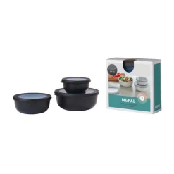 MepalStarter Set Cirqula flach Multibowl 3tlg. nordic black