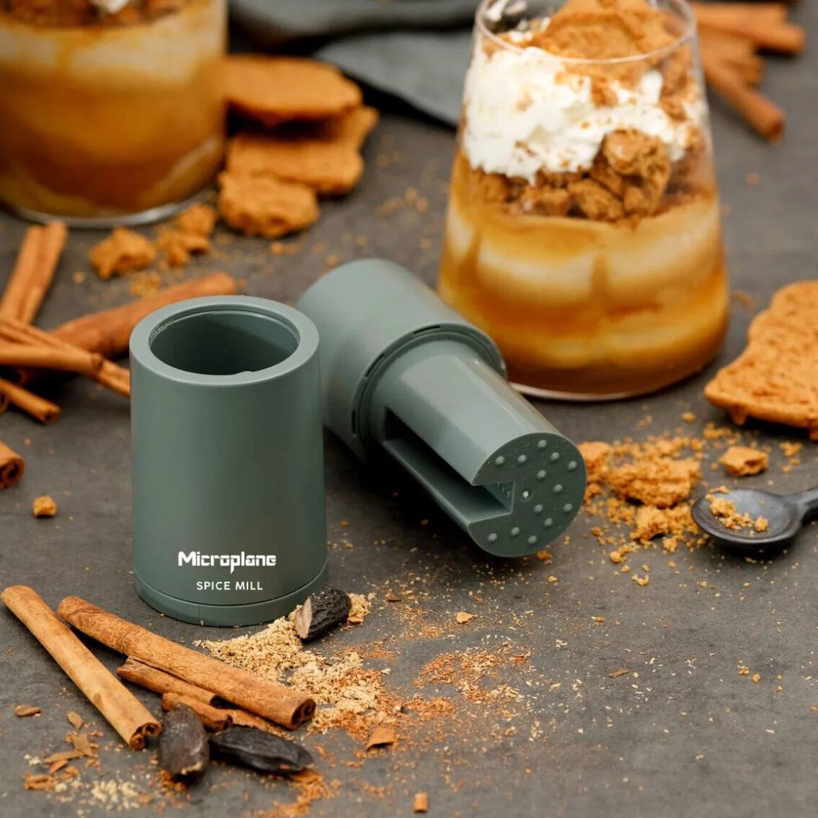 MicroplaneGewürzmühle 2in1 12 cm Speciality Eucalyptus Green