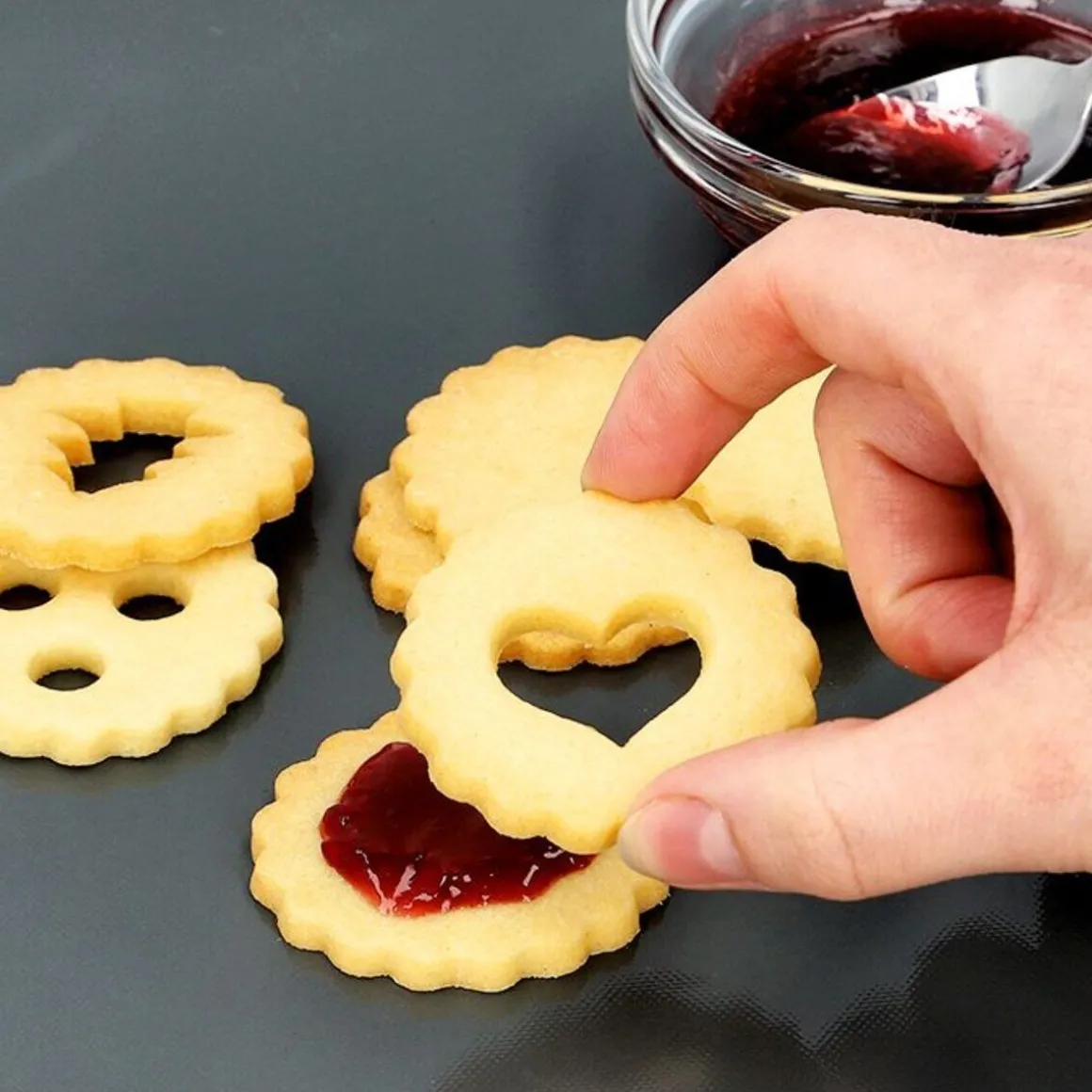 RBV BirkmannAusstecher Herz 5 cm Linzer silber