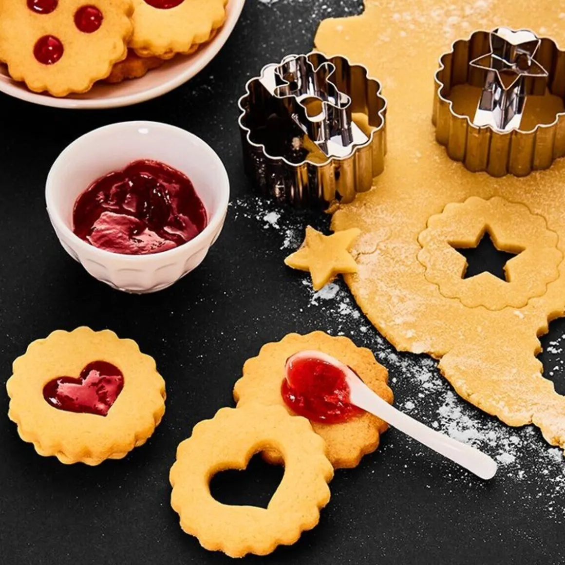 RBV BirkmannAusstecher Herz 5 cm Linzer silber