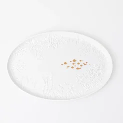 RäderServierteller Fische 36x24 cm Unterwasserwelt weiß