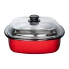 RiessDampfgarer 3-tlg. Classic Color Rot