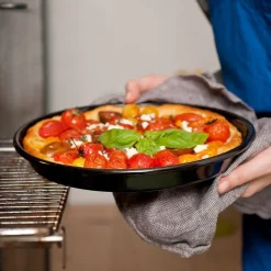 RiessPizzablech 32 cm Classic Schwarz