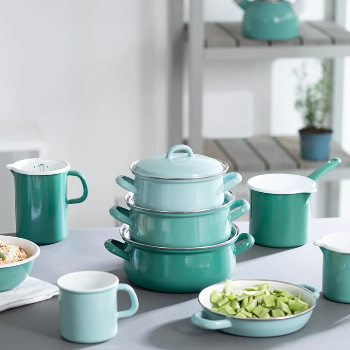 RiessSchnabeltopf 0,75 l Classic Nature Green Medium