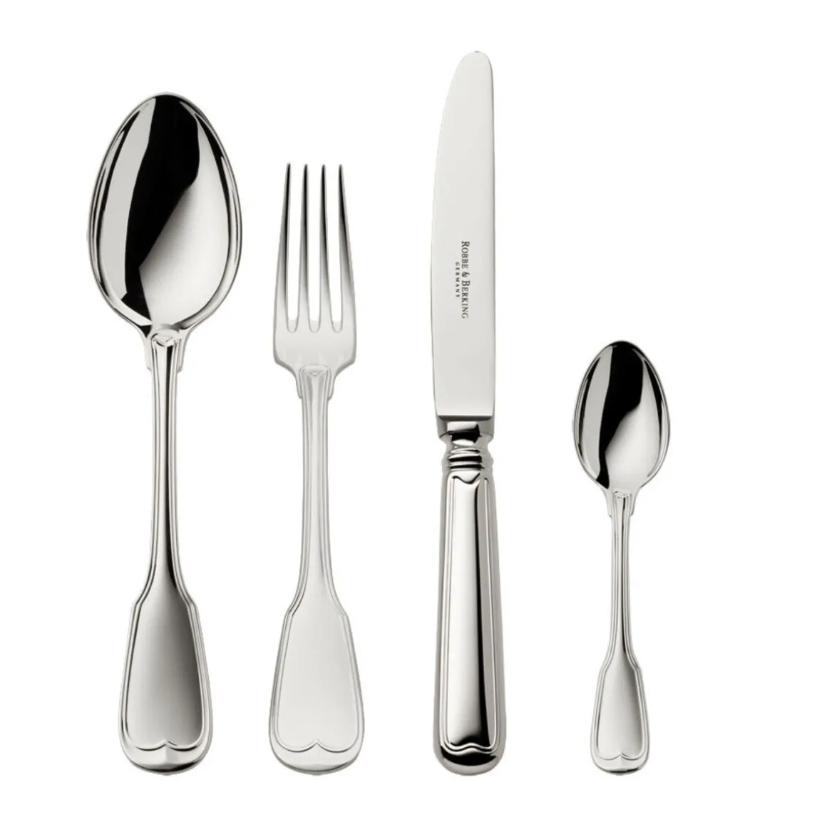 Robbe & Berking4 tlg. Garnitur Alt Faden 925 Sterlingsilber