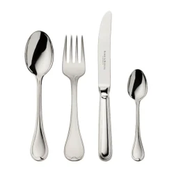 Robbe & Berking4 tlg. Kinderbesteck Classic Faden 925 Sterlingsilber