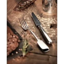 Robbe & BerkingSteakmesser Frozen Black Alt Spaten 925 Sterlingsilber